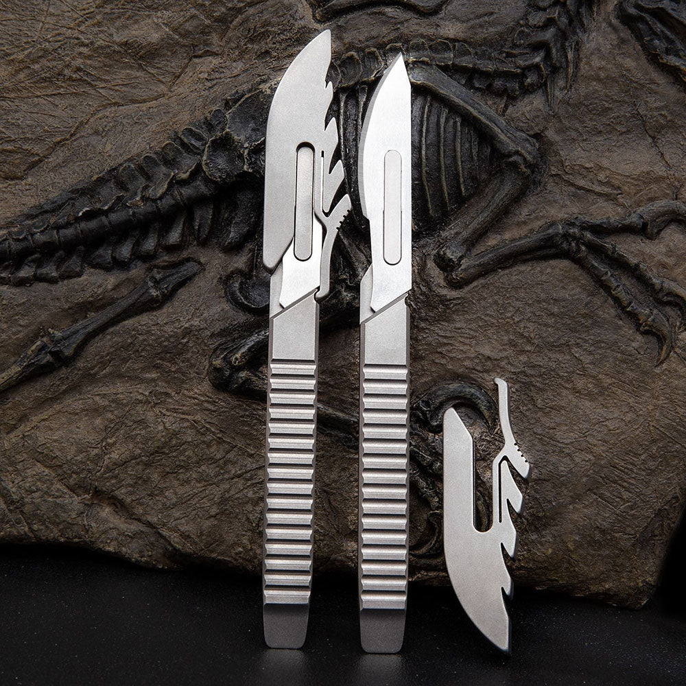 Titanium Pen Knife Paper Pocket Cutter Blade Replaceable Outdoor EDC Gift