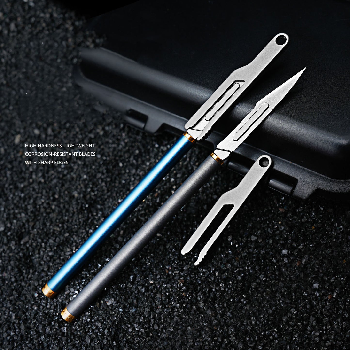 Mini Titan Legierung Utility Messer Schlüsselanhänger Tragbare EDC Klinge Austauschbare Cutter