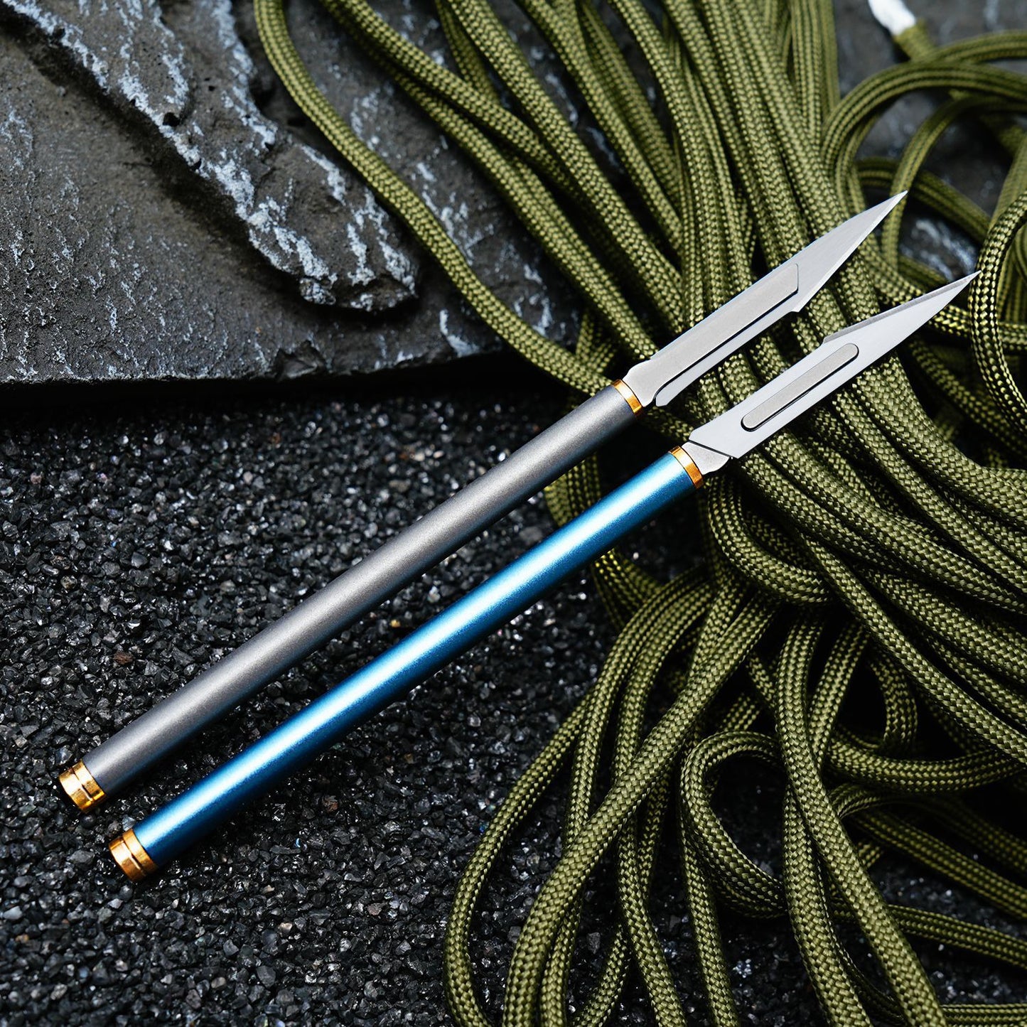 Mini Titan Legierung Utility Messer Schlüsselanhänger Tragbare EDC Klinge Austauschbare Cutter