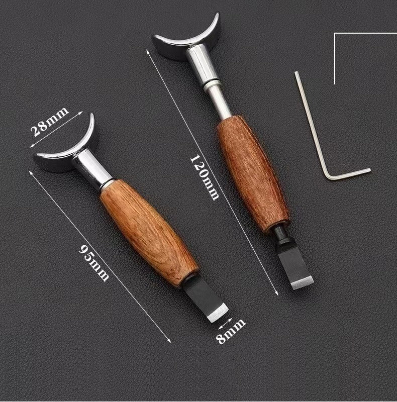 Cuchillo de tallado ajustable, cuchilla giratoria para cortar cuero, herramienta para trabajar la piel