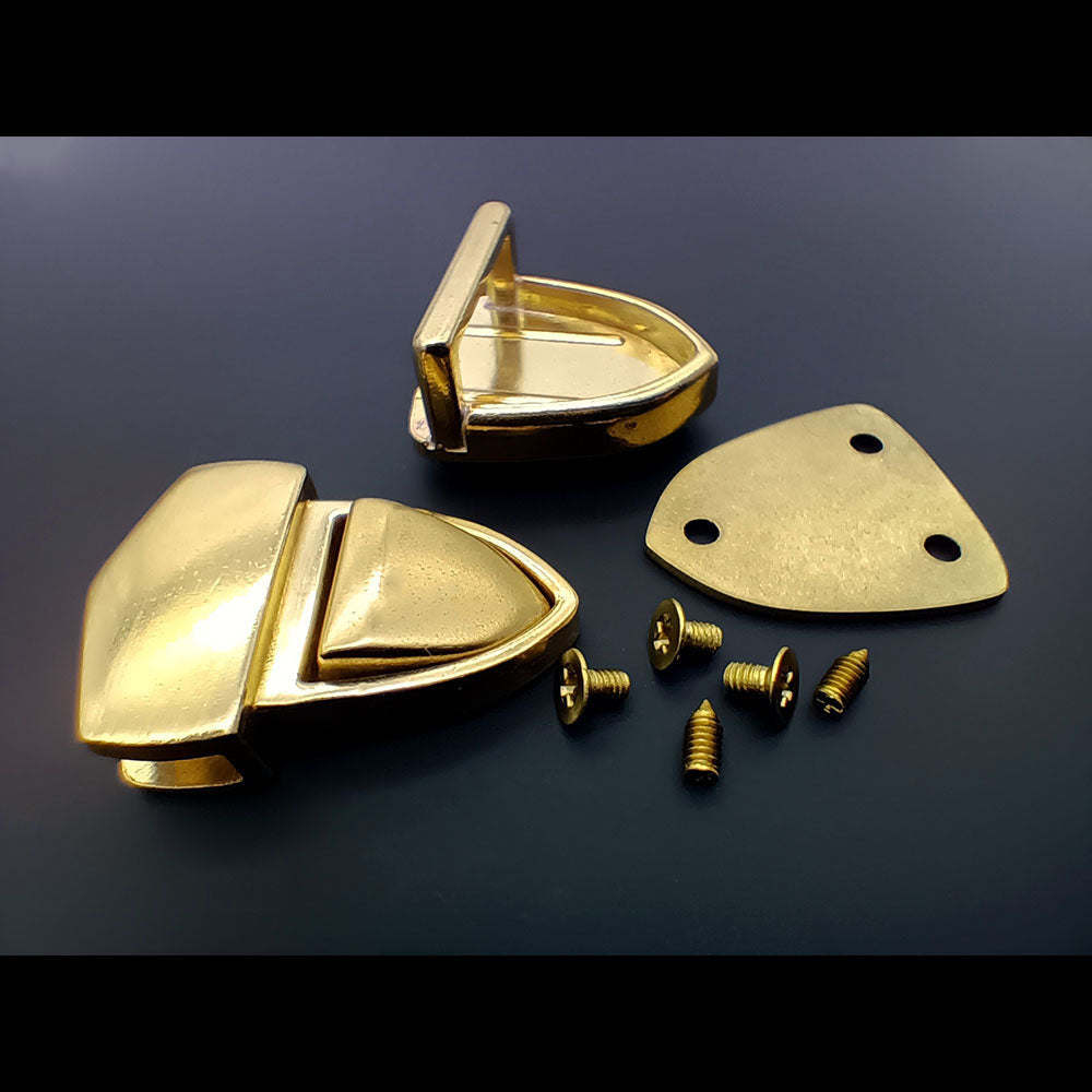 Solid Brass lock catch Cambridge bag copper hasp Buckle Leathercraft Accessories