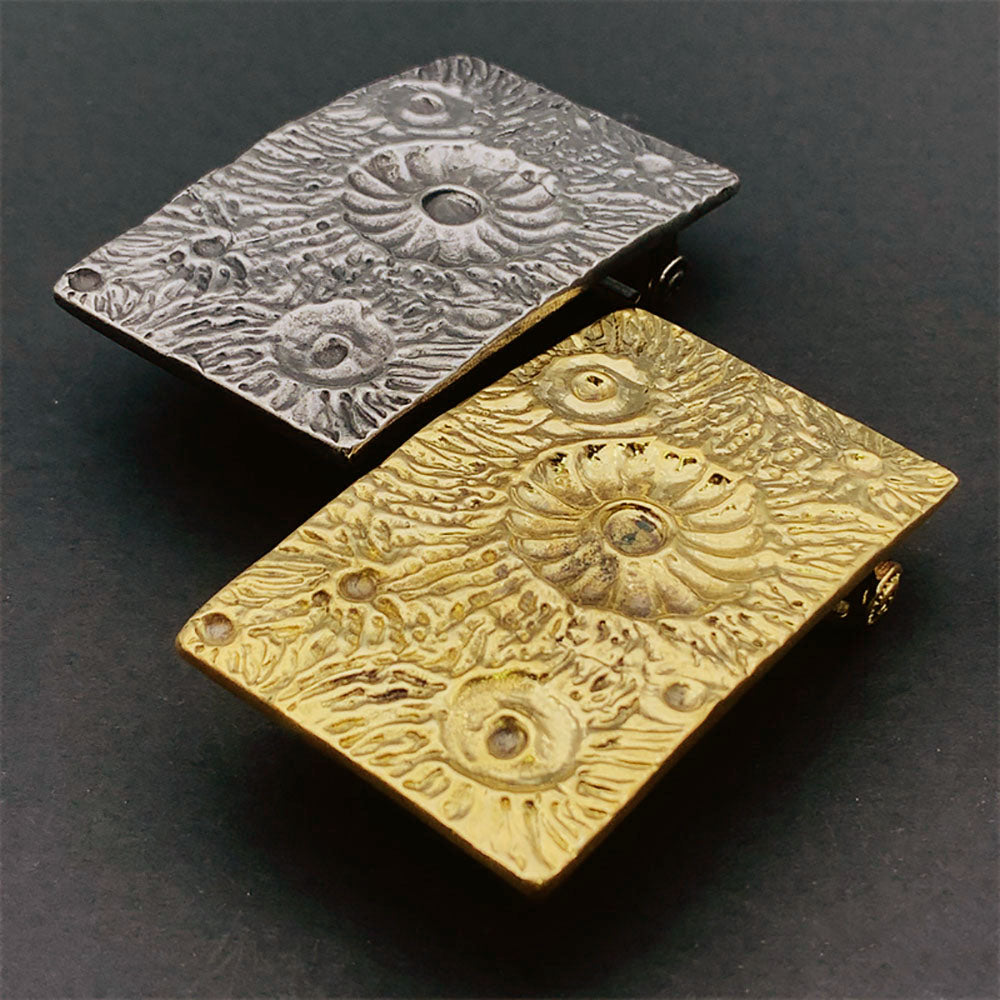 Solid Brass Meteorite Crater Design Belt Buckle for Men Women Leather Craft DIY