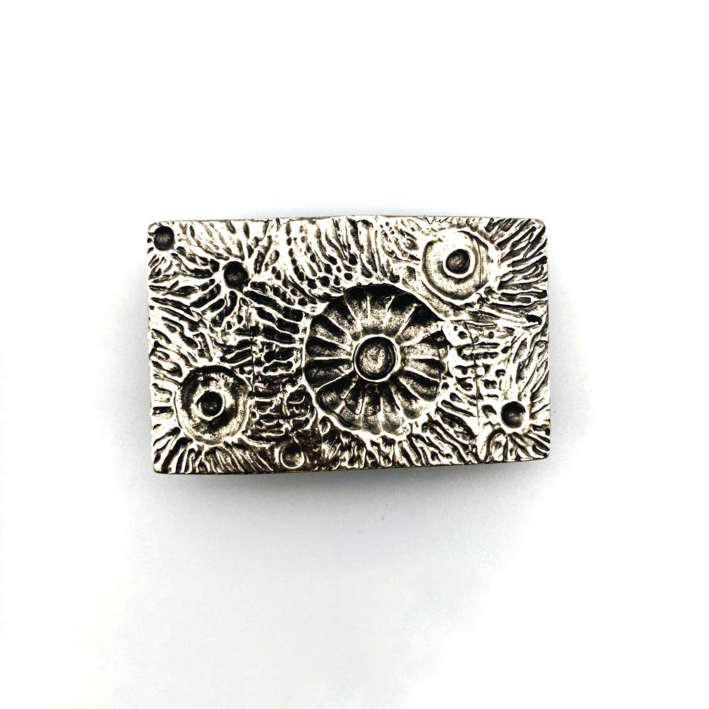 Solid Brass Meteorite Crater Design Belt Buckle for Men Women Leather Craft DIY