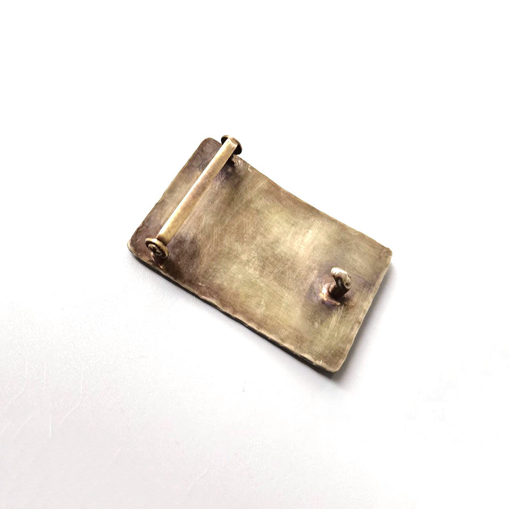 Solid Brass Meteorite Crater Design Belt Buckle for Men Women Leather Craft DIY