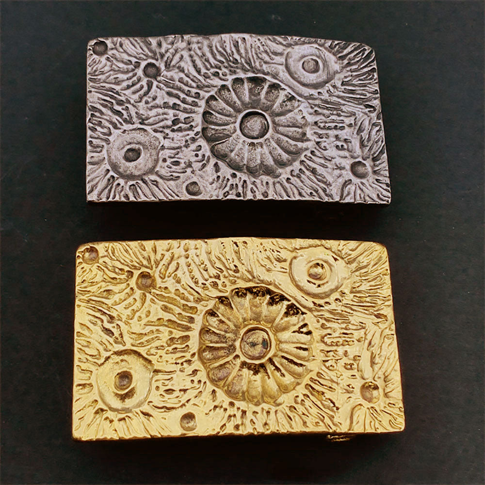 Solid Brass Meteorite Crater Design Belt Buckle for Men Women Leather Craft DIY