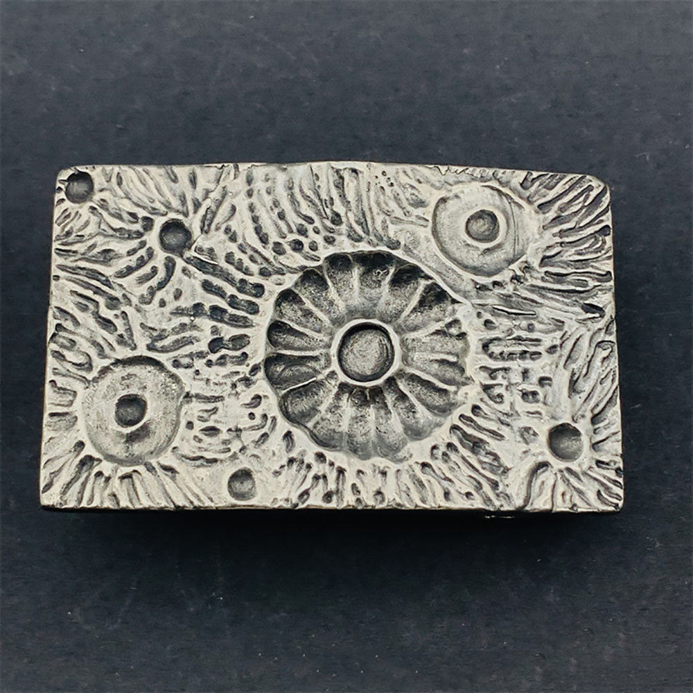 Solid Brass Meteorite Crater Design Belt Buckle for Men Women Leather Craft DIY