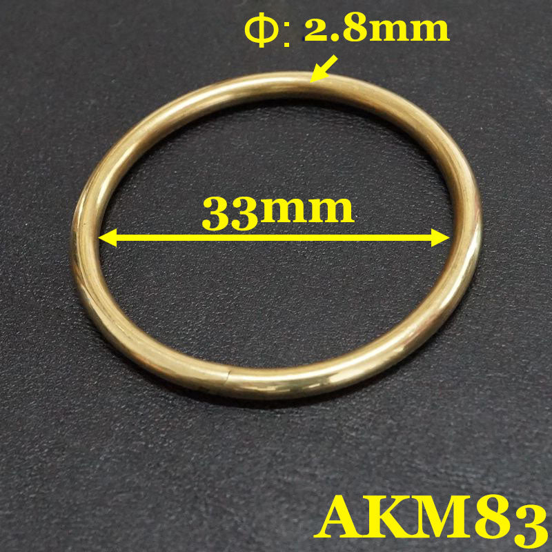 2 X Brass D Shackle Clasp Ring for Keyring Key Pouch Belt Loop Fastener Clip DIY