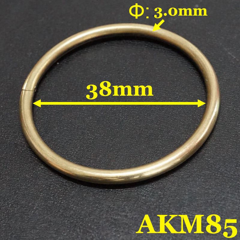 2 X Brass D Shackle Clasp Ring for Keyring Key Pouch Belt Loop Fastener Clip DIY