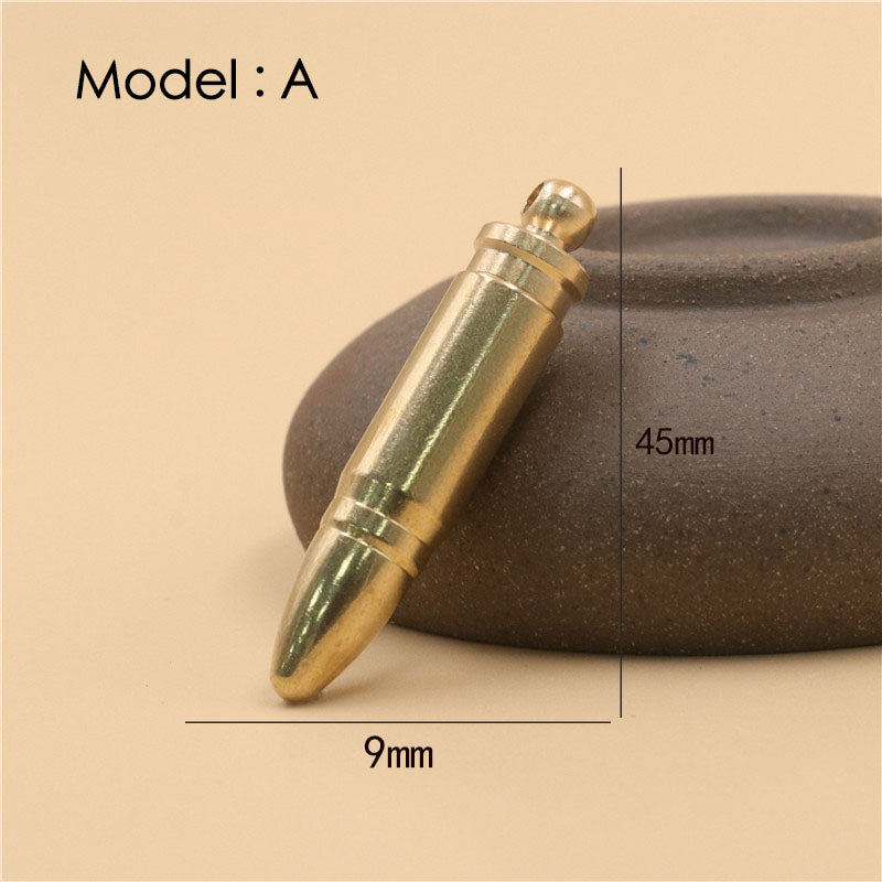 Artistic Copper/Brass Bullet Pendant Key Chain Wallet Bag Accessories DIY