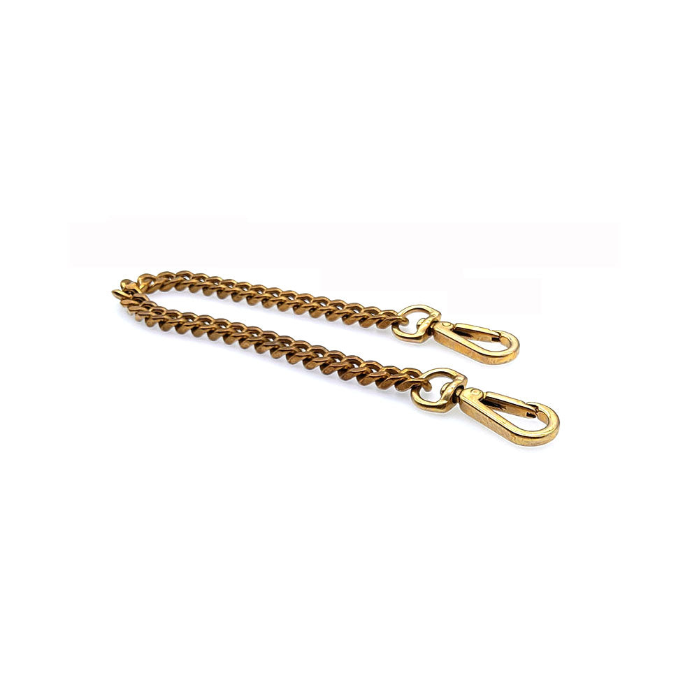 Solid Brass Flat Curb Key Chains Strap Handbag Purse replacement Accessories DIY