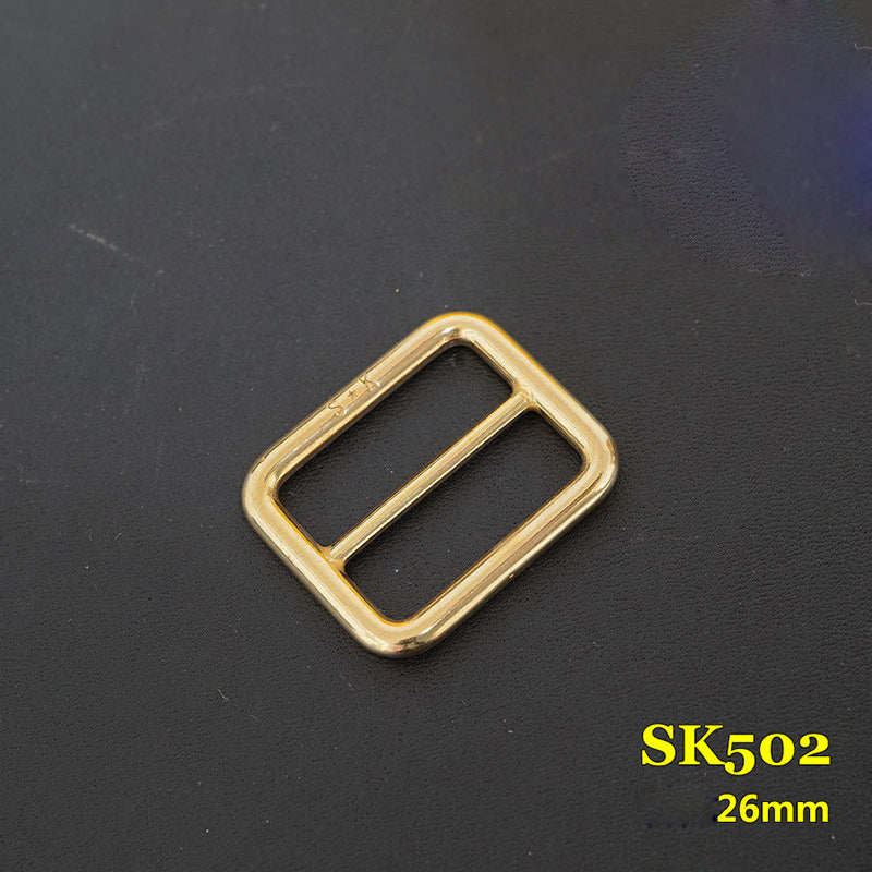 2X Solid Brass Rectangle Buckle Slider Bar Strap Luggage Accessor Leathercraft