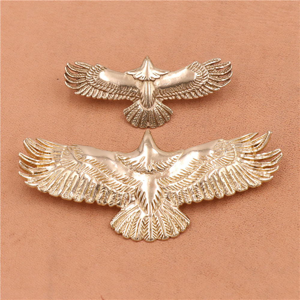 Brass/Copper Relief Sculpture Eagle Leather Craft Handmade bag Decorative Button