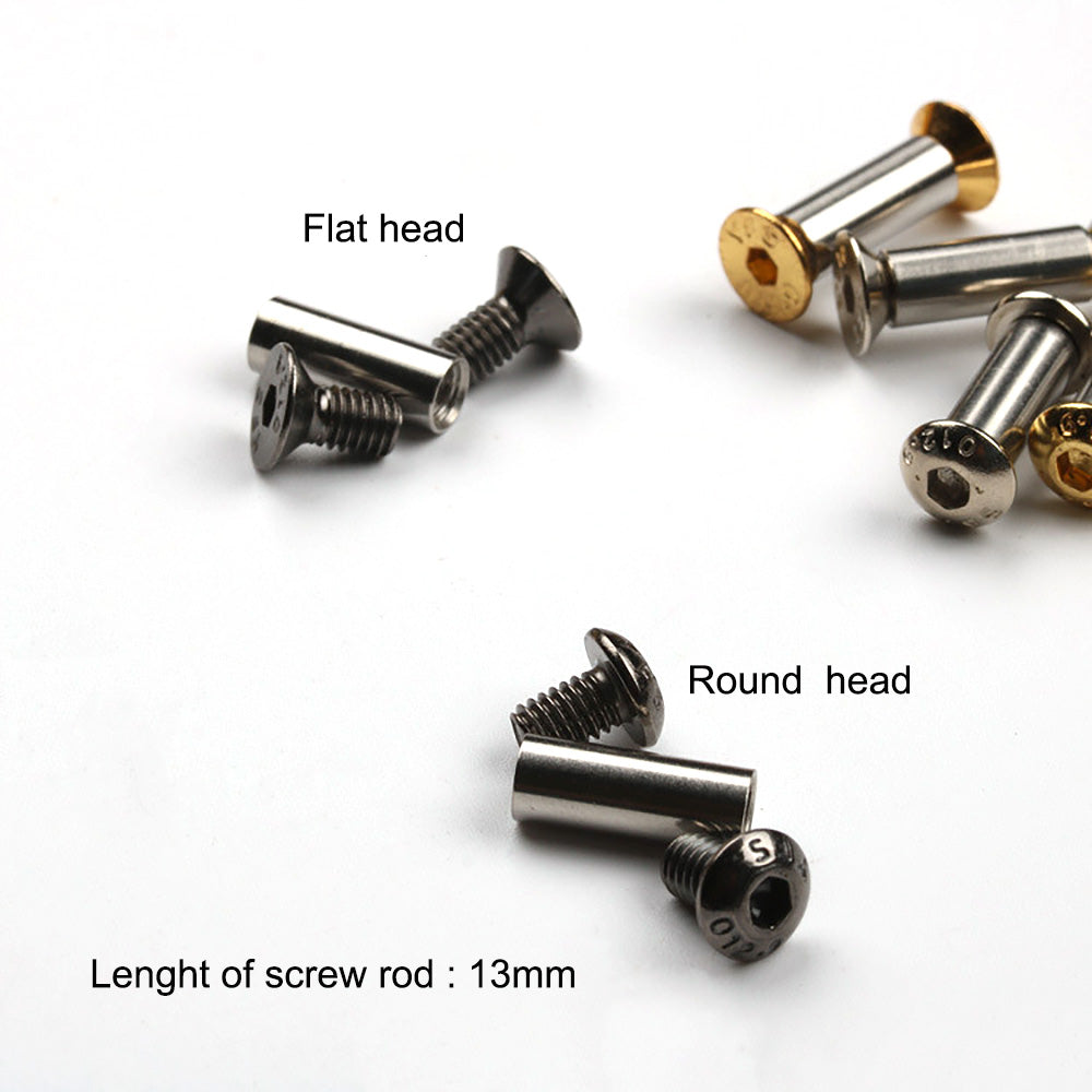 10 Flat/Round Head Screw Bolt Rivets For Knife Handle Hex forming fastering Pin
