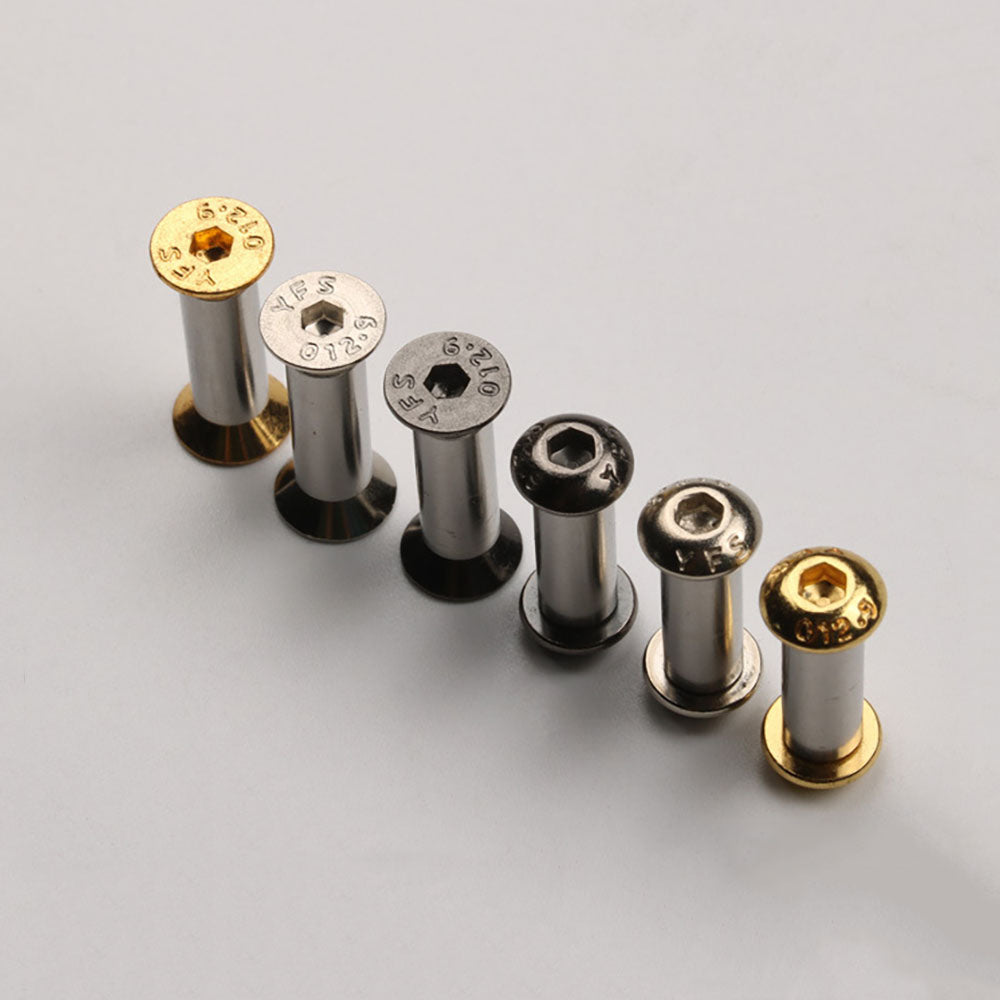 10 Flat/Round Head Screw Bolt Rivets For Knife Handle Hex forming fastering Pin