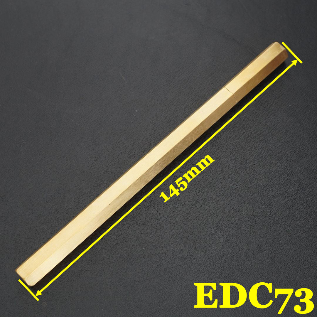 Handmade Retro hexagonal Shaped Solid Brass Tactical Pen Ball Point Pen EDC Gift