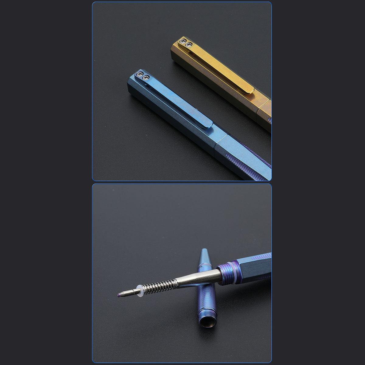 Solide Titan Legierung Selbstverteidigung Taktische Überleben Werkzeug Stift Unterzeichnung EDC Geschenk