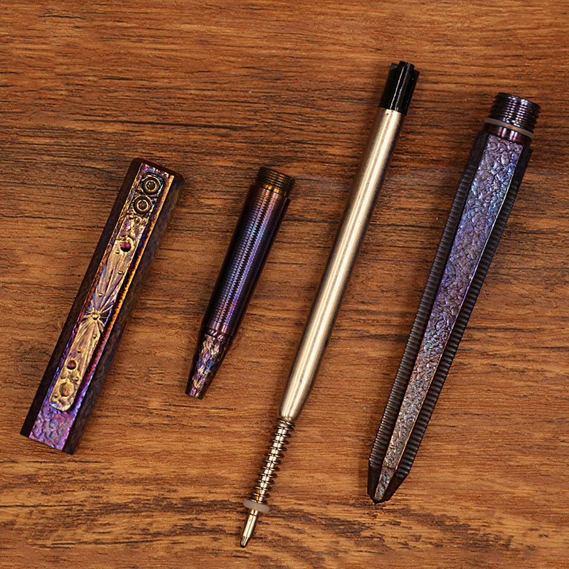 Solide Titan Legierung Selbstverteidigung Taktische Überleben Werkzeug Stift Unterzeichnung EDC Geschenk
