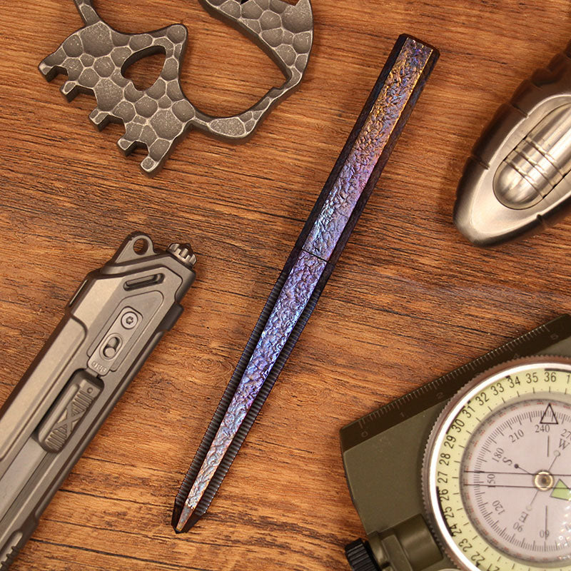 Solide Titan Legierung Selbstverteidigung Taktische Überleben Werkzeug Stift Unterzeichnung EDC Geschenk