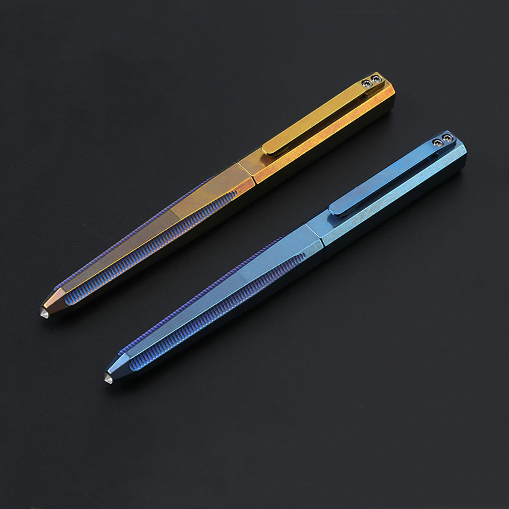 Solide Titan Legierung Selbstverteidigung Taktische Überleben Werkzeug Stift Unterzeichnung EDC Geschenk