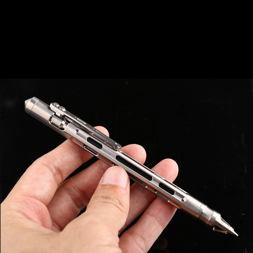 Lápiz de aleación de titanio macizo para autodefensa, herramienta táctica de supervivencia, firma, regalo EDC