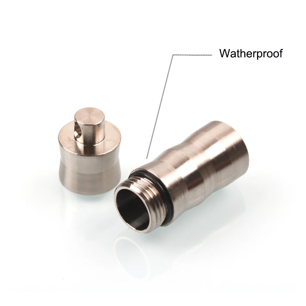 Titanium Mini Waterproof Medicine Box Pill Case Bullet Shape Necklace Pendant