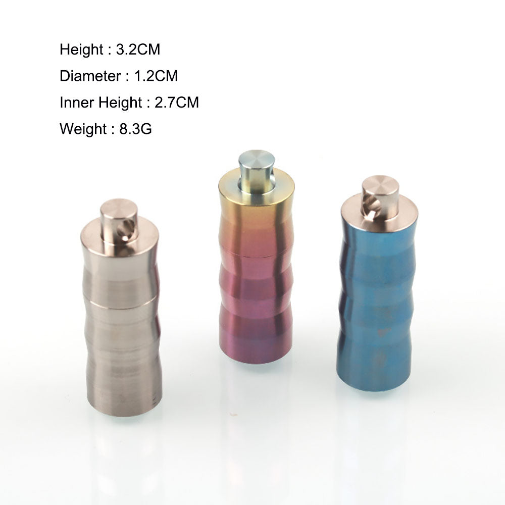 Titanium Mini Waterproof Medicine Box Pill Case Bullet Shape Necklace Pendant