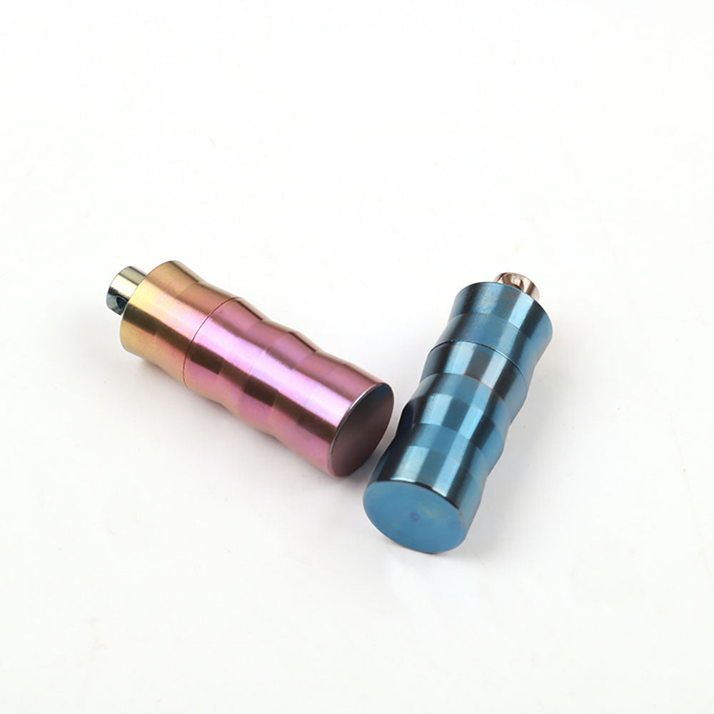 Titanium Mini Waterproof Medicine Box Pill Case Bullet Shape Necklace Pendant
