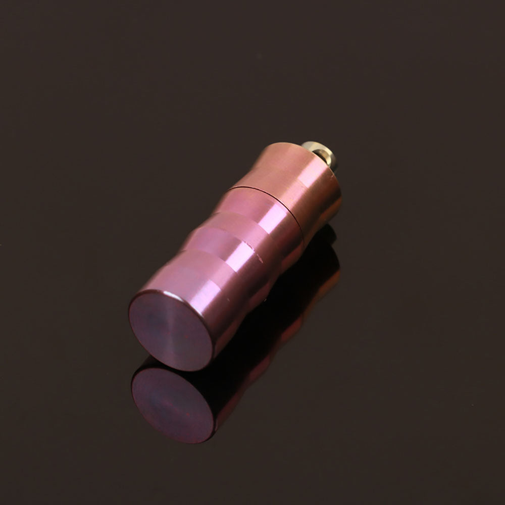 Titanium Mini Waterproof Medicine Box Pill Case Bullet Shape Necklace Pendant
