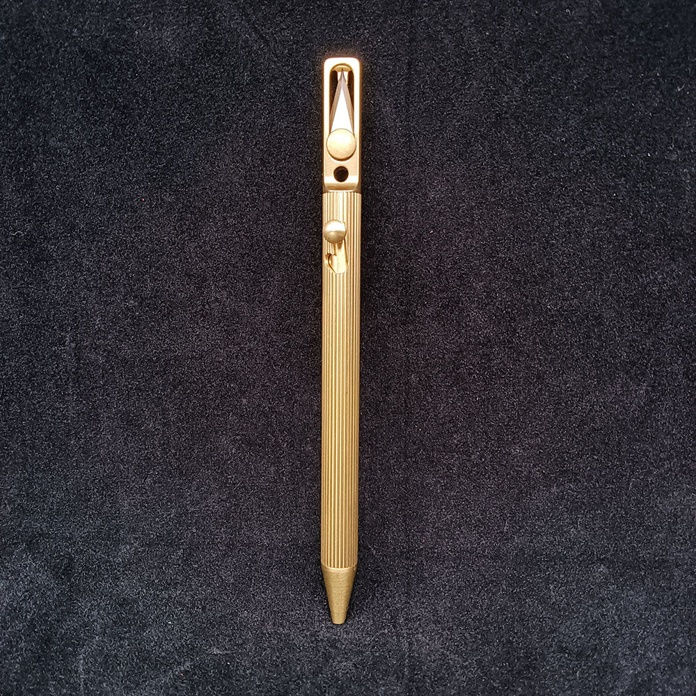 Massiver Messing Bolt Action Kugelschreiber Qualität Kupfer Kunst Handwerk Tasche EDC Geschenk2