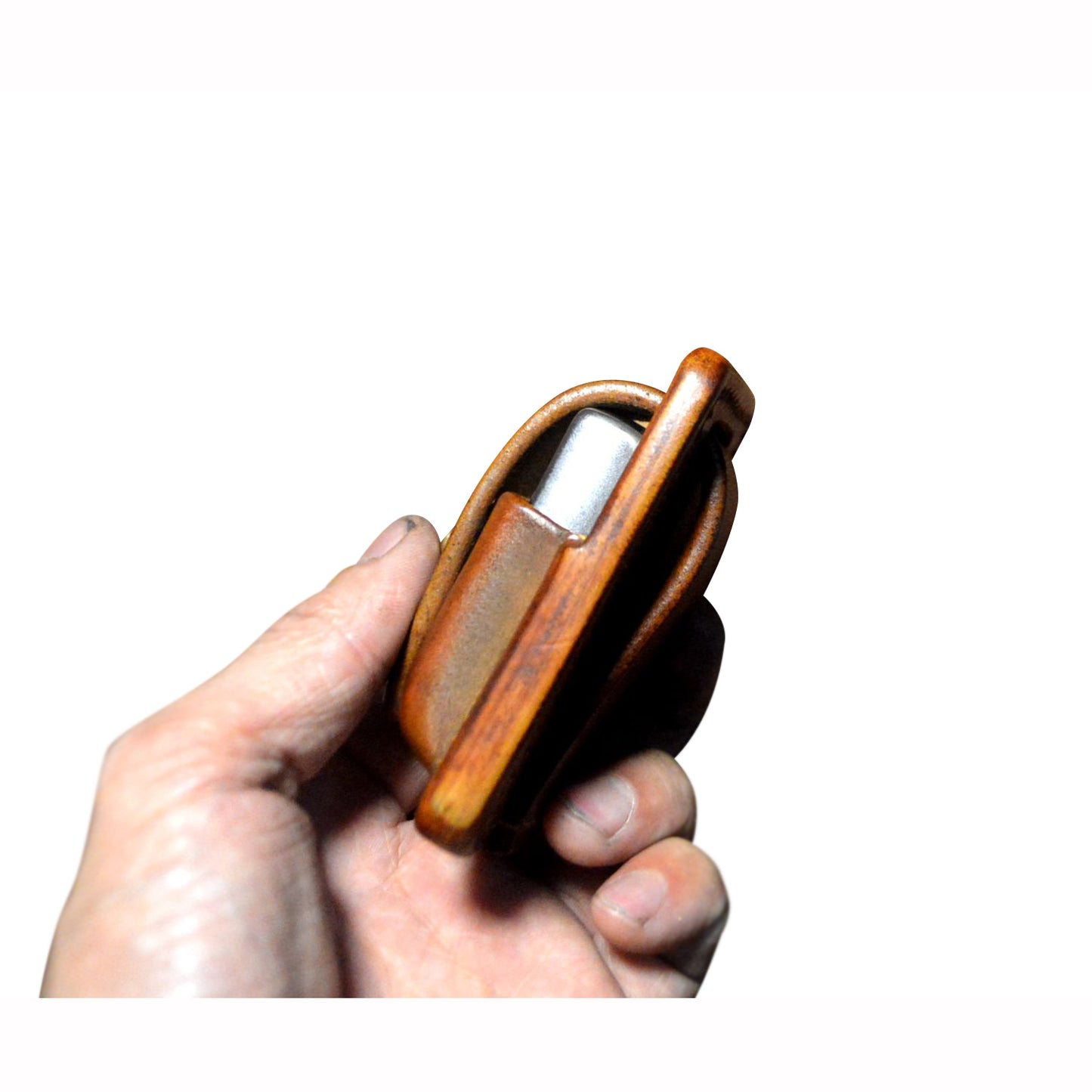 Hand made Genuine leather case fit zippo lighter Full grain cowhide pouch holder
