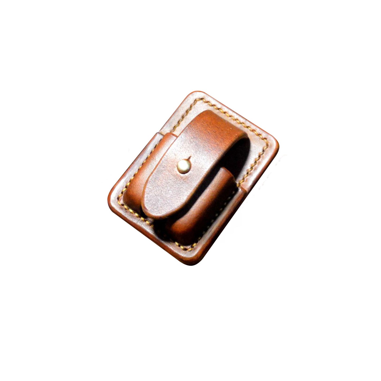 Hand made Genuine leather case fit zippo lighter Full grain cowhide pouch holder
