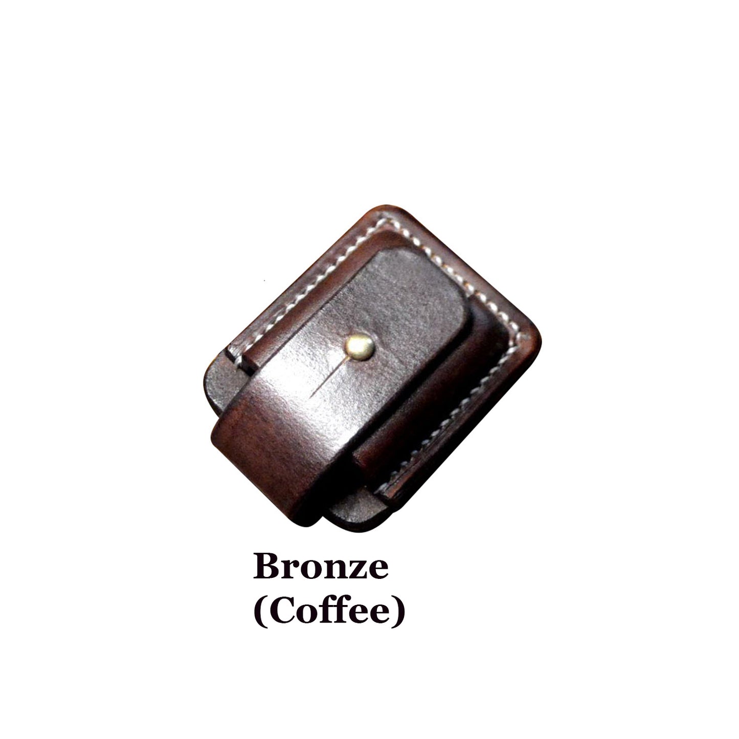 Hand made Genuine Leather Case For Zippo Lighter Full Grain Cowhide Pouch Holder