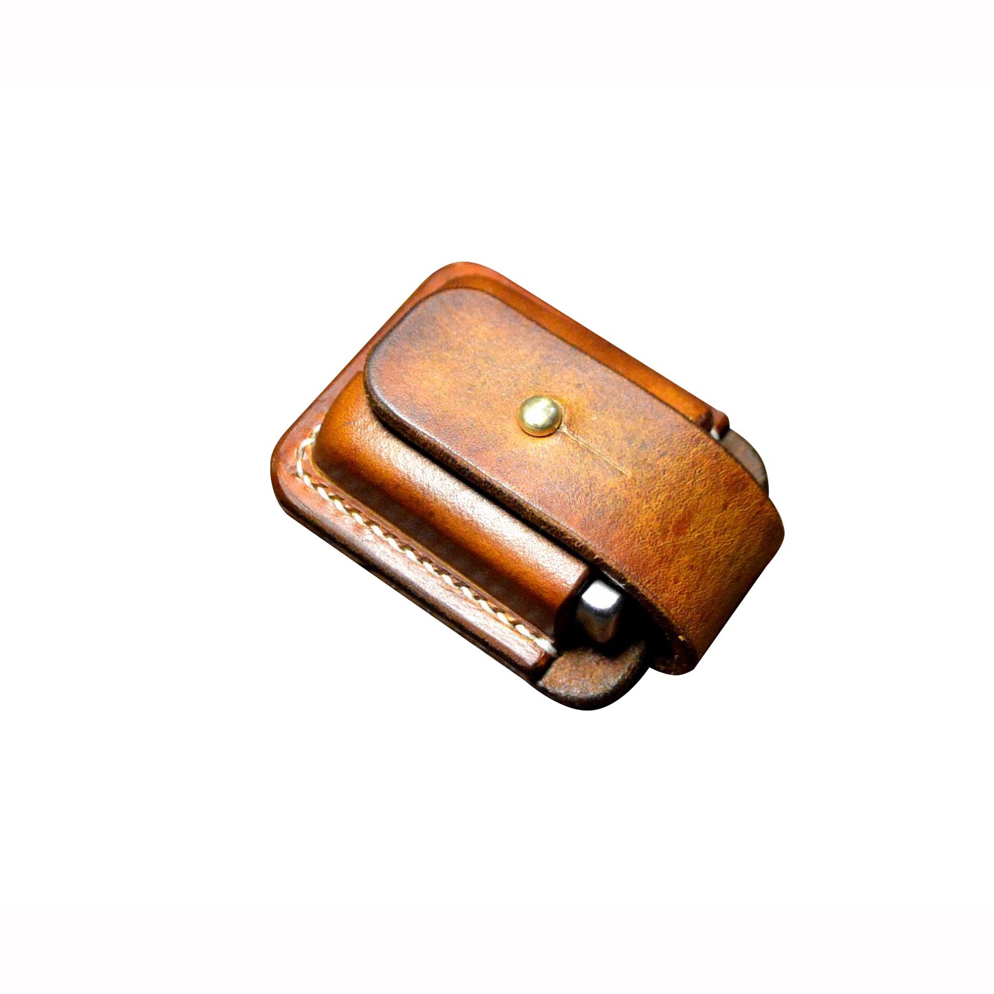 Hand made Genuine Leather Case For Zippo Lighter Full Grain Cowhide Pouch Holder
