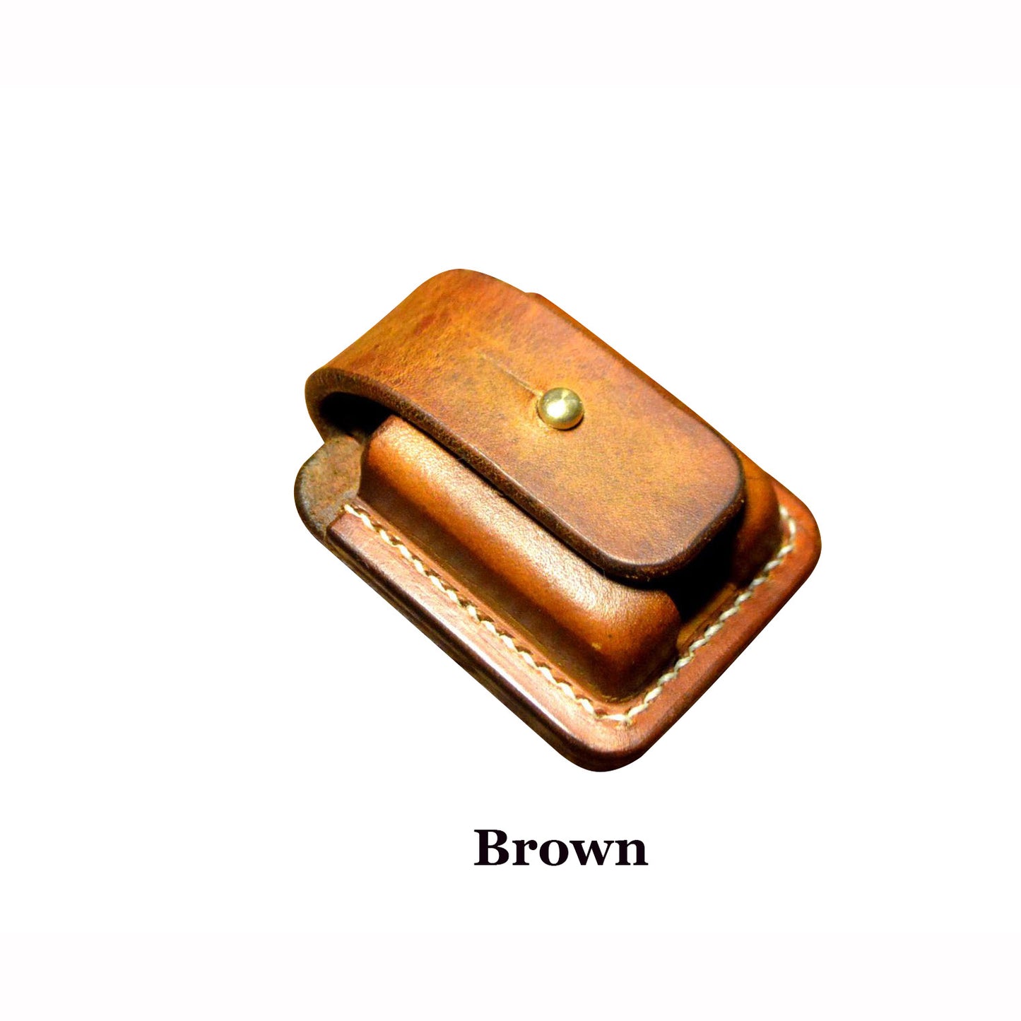 Hand made Genuine Leather Case For Zippo Lighter Full Grain Cowhide Pouch Holder