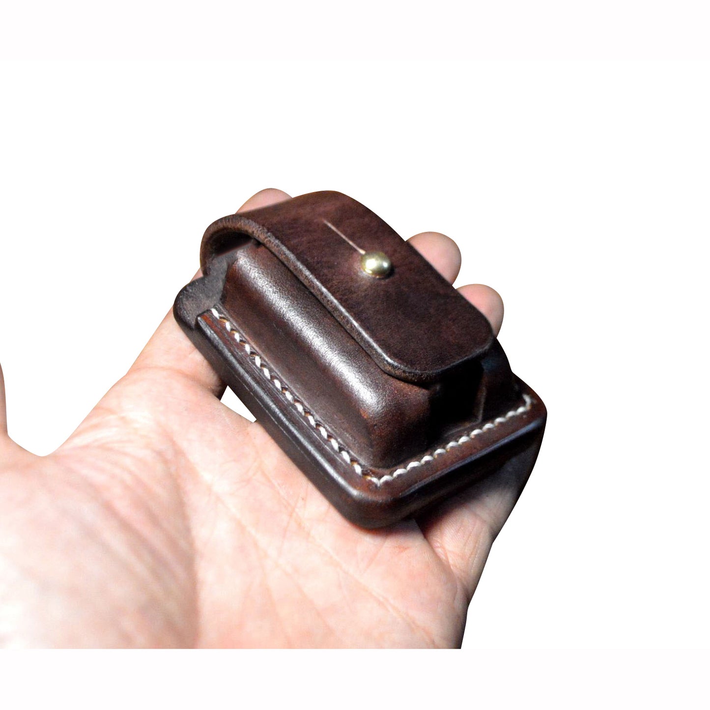 Hand made Genuine Leather Case For Zippo Lighter Full Grain Cowhide Pouch Holder