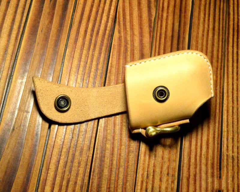 Handmade leather Craft Car Key Bag Cowhide holder for zippo lighter case Z style