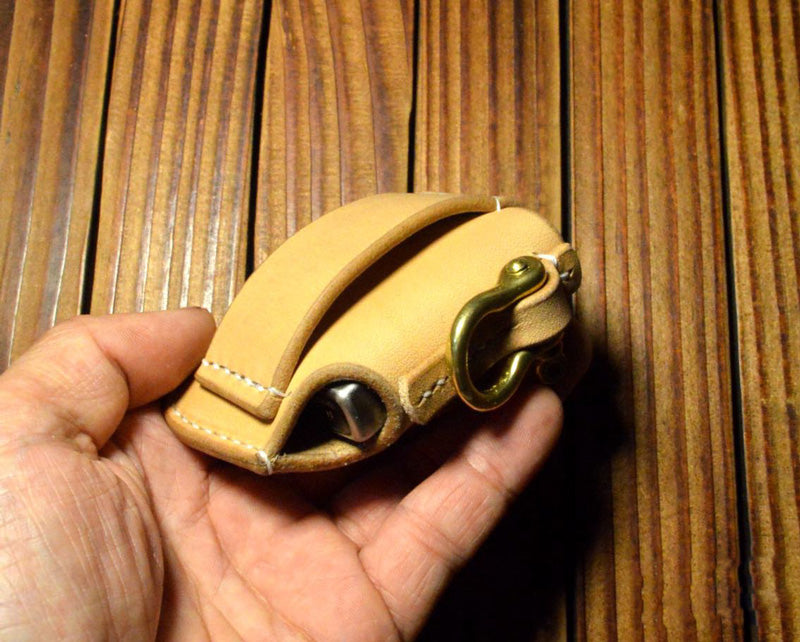 Handmade leather Craft Car Key Bag Cowhide holder for zippo lighter case Z style