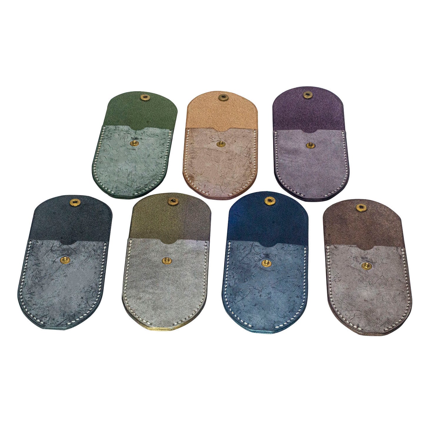 Handmade Foggy wax Leather Craft Multifunction Car Key Chain Case Bag Holder