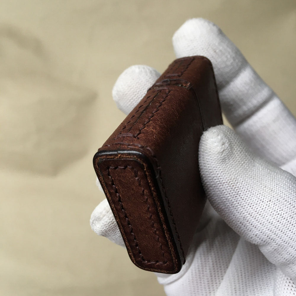 Hand Made Veg tanned Leather Craft Case For Zippo Lighter Cowhide Pouch Holder
