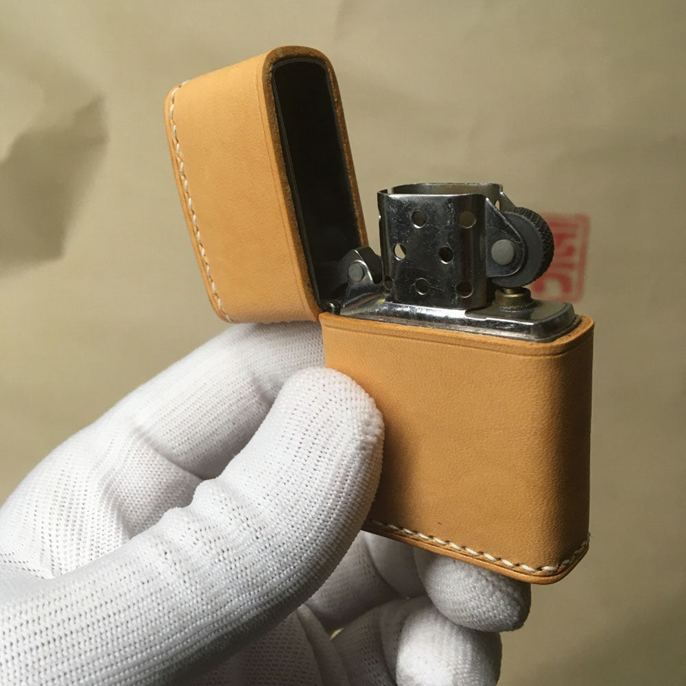 Hand Made Veg tanned Leather Craft Case For Zippo Lighter Cowhide Pouch Holder