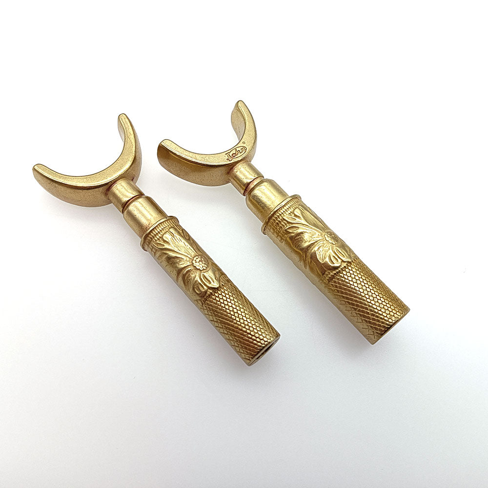 Cuchillo giratorio de metal con doble cojinete para trinchar, color bronce retro, herramienta para artesanía en cuero