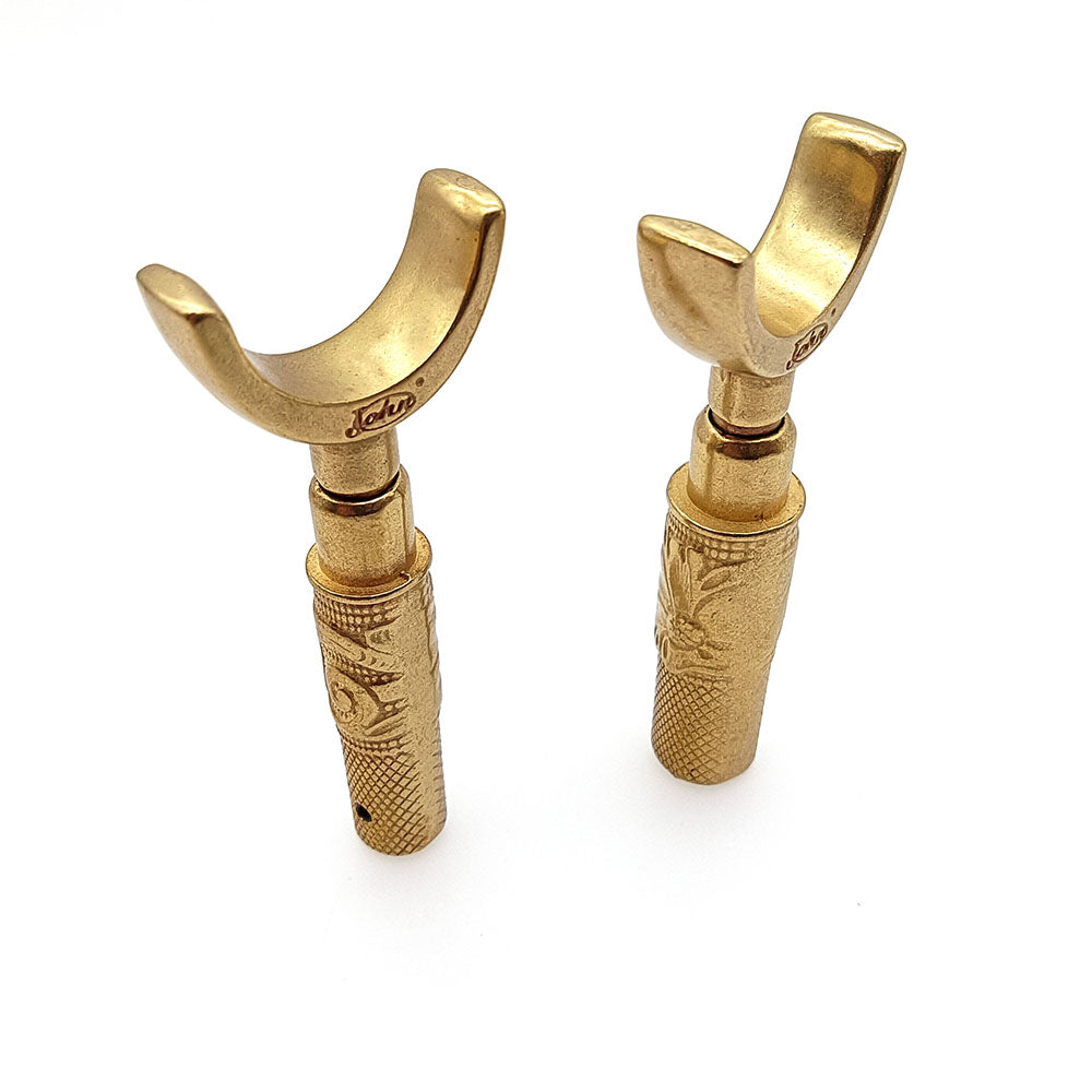 Cuchillo giratorio de metal con doble cojinete para trinchar, color bronce retro, herramienta para artesanía en cuero