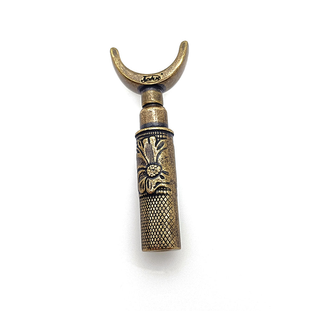 Cuchillo giratorio de metal con doble cojinete para trinchar, color bronce retro, herramienta para artesanía en cuero