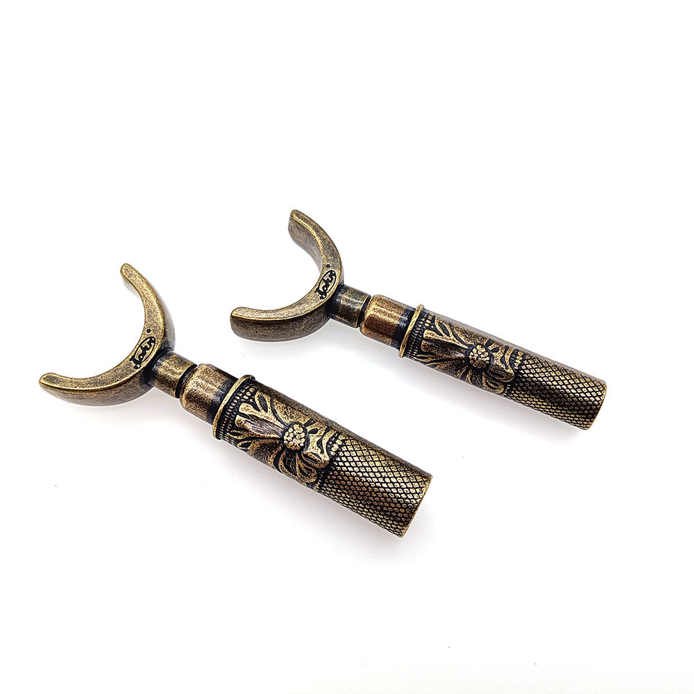 Cuchillo giratorio de metal con doble cojinete para trinchar, color bronce retro, herramienta para artesanía en cuero