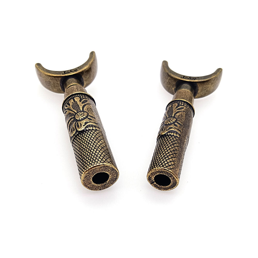 Cuchillo giratorio de metal con doble cojinete para trinchar, color bronce retro, herramienta para artesanía en cuero