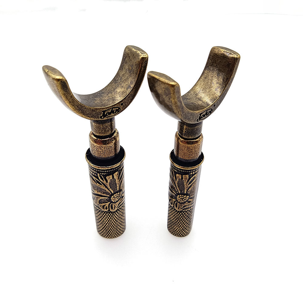 Cuchillo giratorio de metal con doble cojinete para trinchar, color bronce retro, herramienta para artesanía en cuero