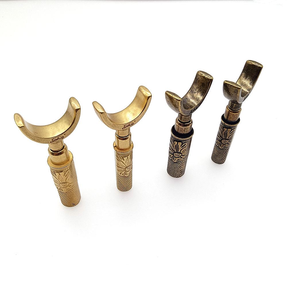 Cuchillo giratorio de metal con doble cojinete para trinchar, color bronce retro, herramienta para artesanía en cuero