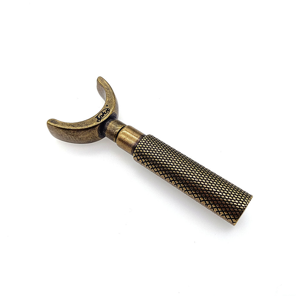 Cuchillo de trinchar de metal con doble cojinete, cuchilla giratoria de corte, color latón, herramienta para artesanía en cuero