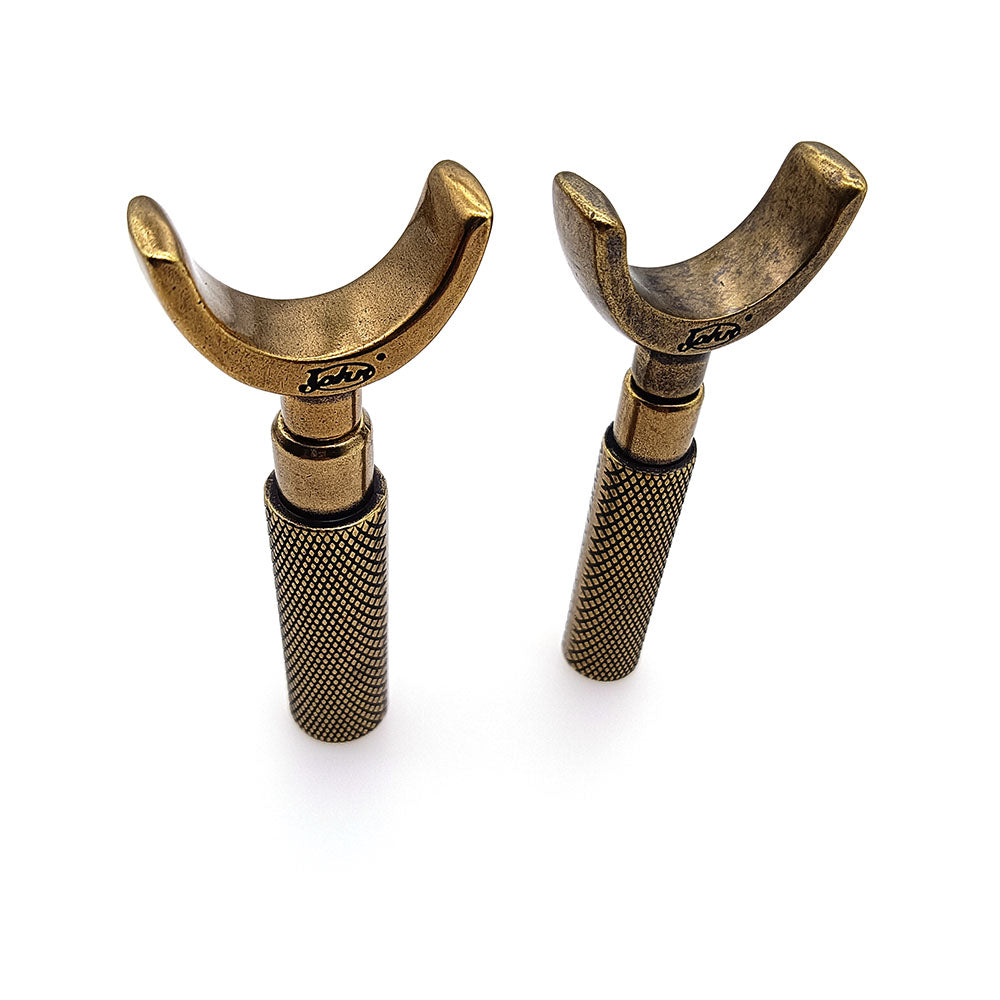 Cuchillo de trinchar de metal con doble cojinete, cuchilla giratoria de corte, color latón, herramienta para artesanía en cuero