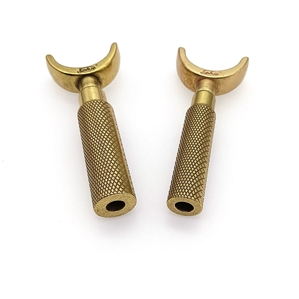 Cuchillo de trinchar de metal con doble cojinete, cuchilla giratoria de corte, color latón, herramienta para artesanía en cuero